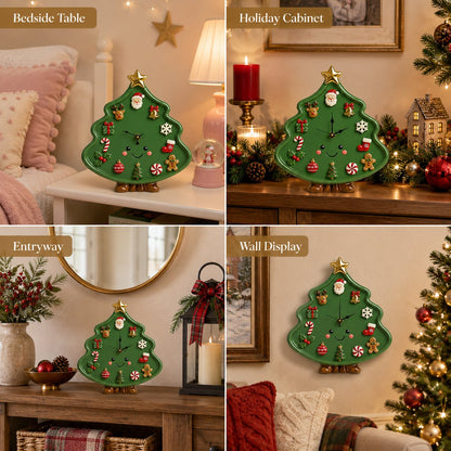 ⏳ Last Day 49% OFF – 🎄Interactive Christmas Holiday Activity Clock | Built-In Clock with 12 Rearrangeable Magnetic Icons for Learning, Creative Play & Festive Family Décor ✨