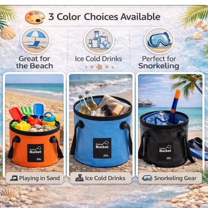 ⏰Limited Stock 60% OFF🧺💦🎣Portable Foldable Water Bucket - Perfect for Fishing, Camping, Traveling!!