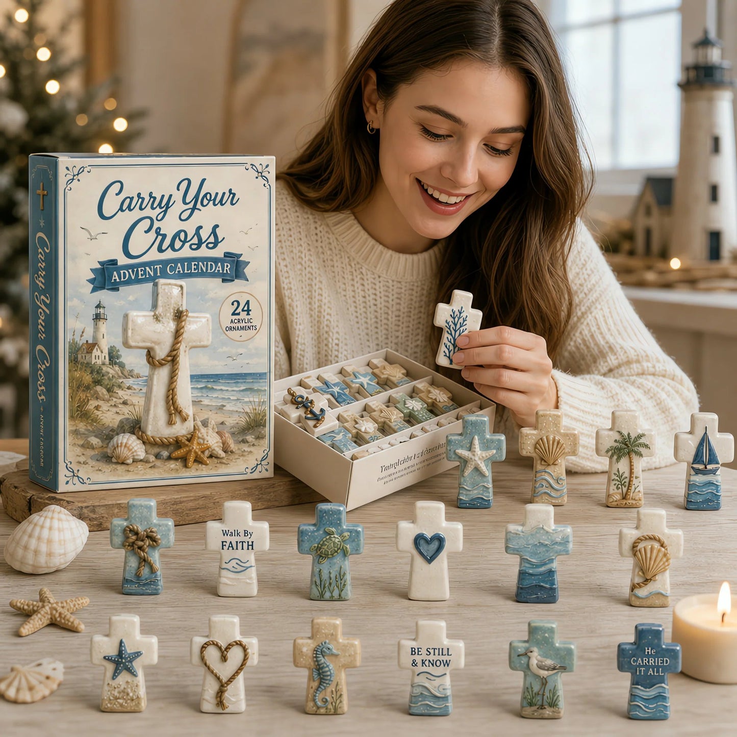 Faith Crosses Advent Calendar 2026 – 24 Acrylic Charm Surprises