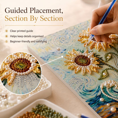✨ LAST DAY 49% OFF – Premium Pearl Self-Adhesive Canvas Art Kit | Pre-Printed Oil Canvas with Acrylic Pearl Pieces DIY Elegant 40×50cm Wall Decor 🖼️💎