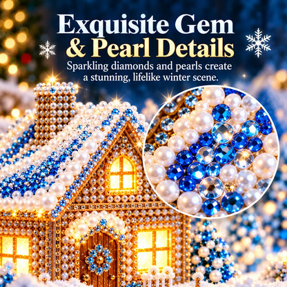 ❄️Beginner-Friendly DIY Winter Village Diamond Art Kit – Make Your Own Wonderland