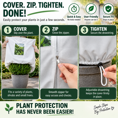 🌿🧊 WINTER GARDEN ESSENTIAL | Plant Frost Protection Cover – Breathable Reusable Cover for Shrubs, Pots & Young Trees