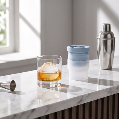 Ice Ball Maker Mold, Stackable Ice Sphere Tray For Easy Bar Drinks
