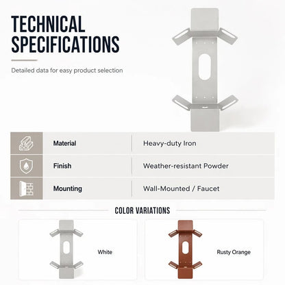 🎉📢📢50% OFF !! ⏰Wall Mounted Iron Garden Hose Holder