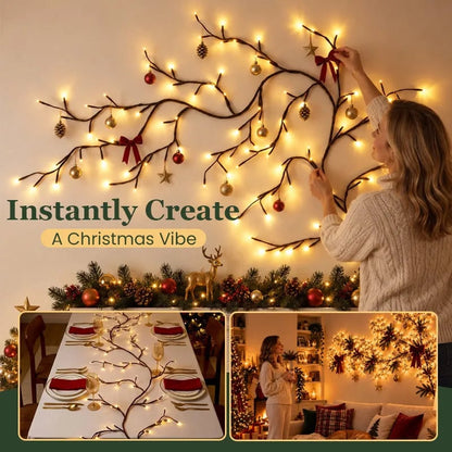 🔥Flexible LED Branch Lights | Remote-Controlled Holiday Wall Decor