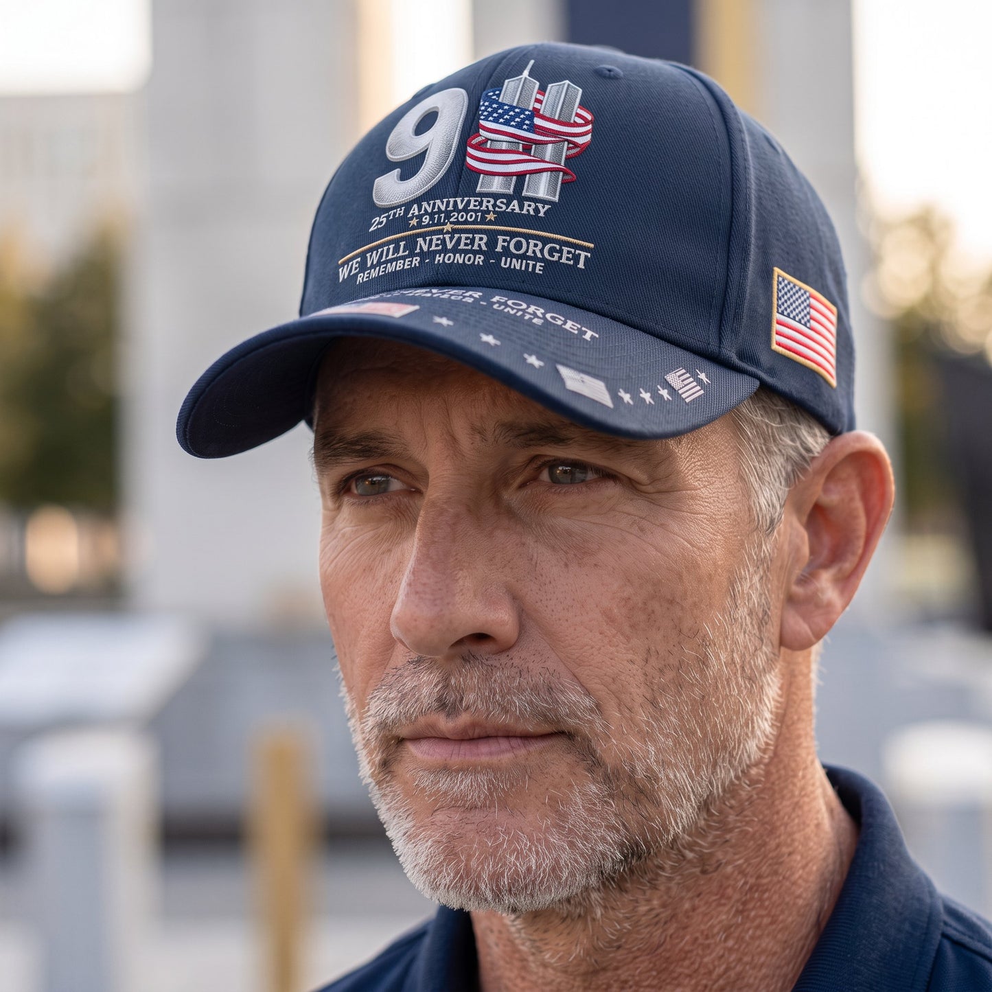 🔥LAST DAY 50% OFF - 9/11 25th Anniversary We Will Never Forget Embroidered Memorial Baseball Cap – Unisex Patriotic Memorial Hat🧢 100% Cotton