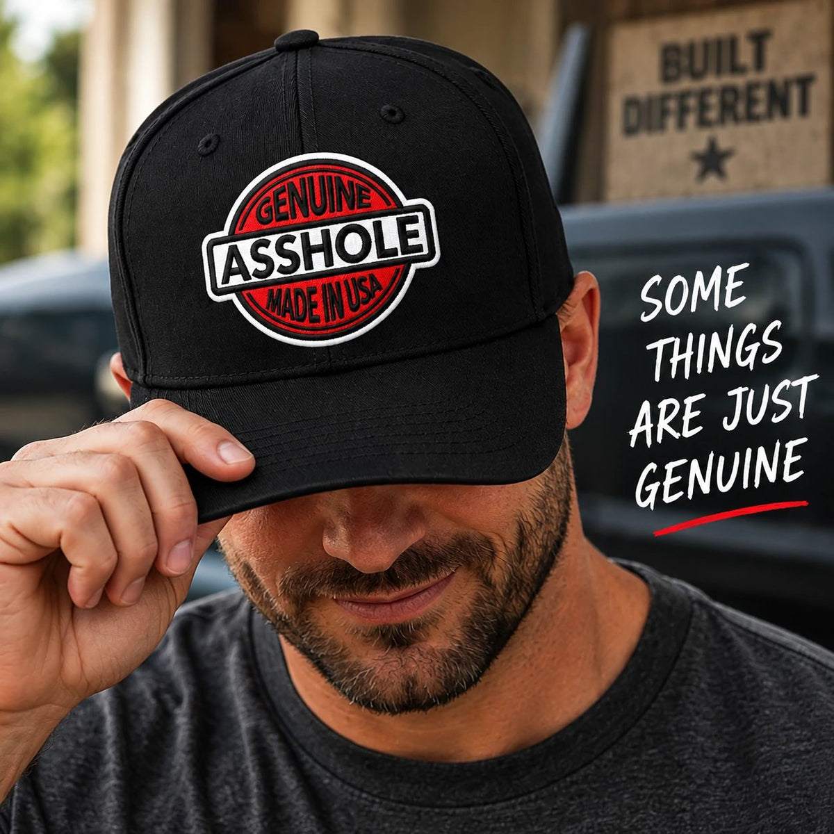 🔥Last Day: 49% OFF🔥 Genuine Asshole Hat | Funny Embroidered Attitude Cap-Made by Jim