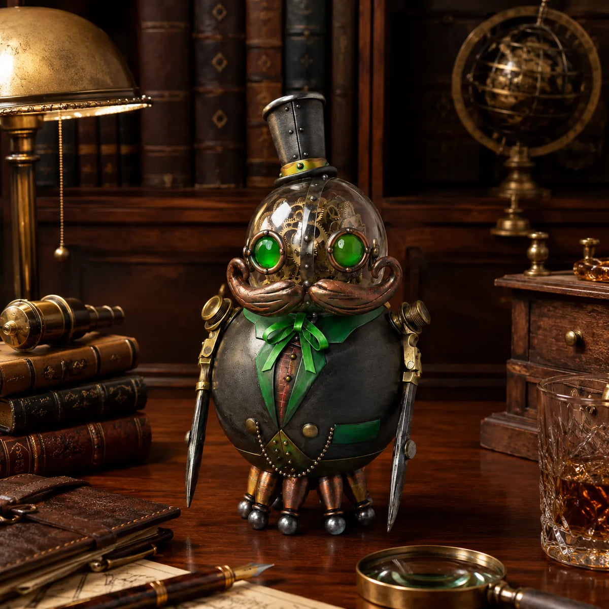 📐SteamPunk Mechanical Scholar Gear Art Sculpture