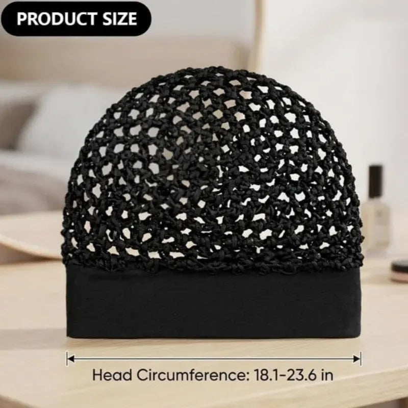 🌹🌙 3-Piece Stretchy Wide-Edge Sleeping Cap Set