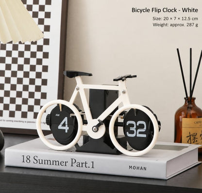 Creative Bicycle Automatic Page Turning Clock