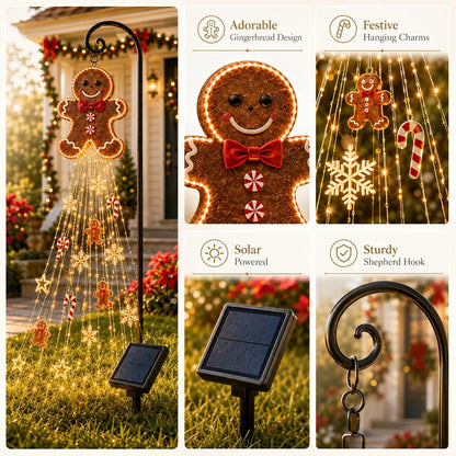 🎄 Gingerbread Magic Solar Holiday Yard Light