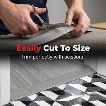 ✨ Self-Adhesive Floor Transition Strip – Flexible PVC, Peel-and-Stick, Smooth Finish 🚪