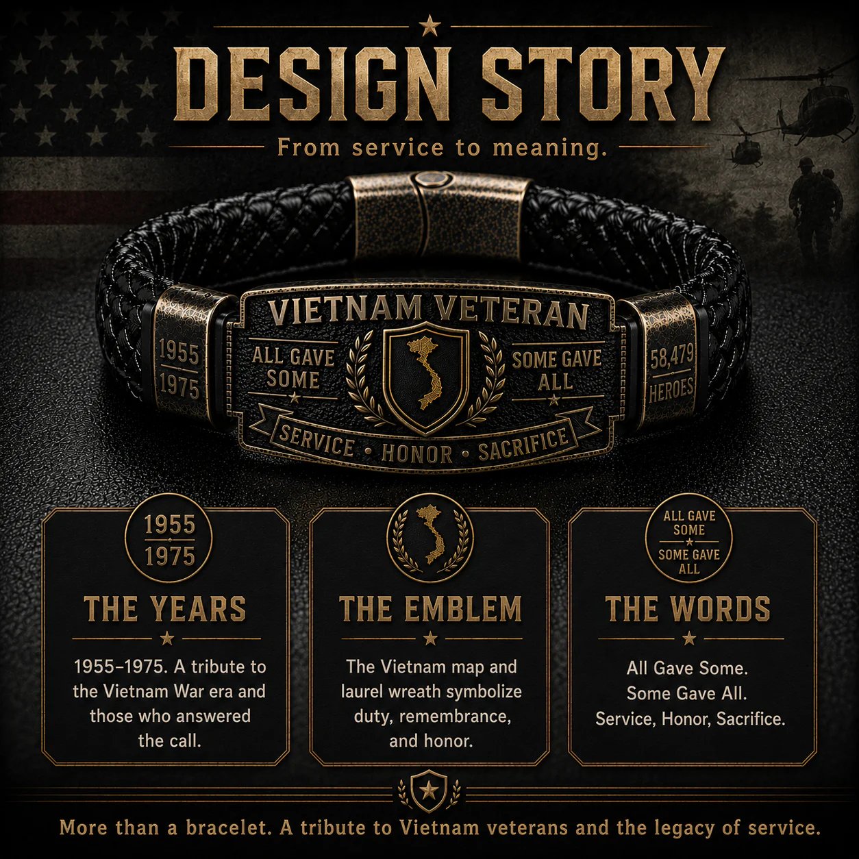 Last Day Promo: 49% OFF 🎖️ -Vietnam Veteran Honor Bracelet