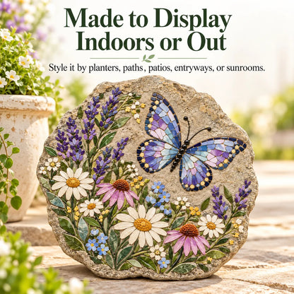 🦋 Butterfly Wildflower Mosaic Stepping Stone DIY Kit