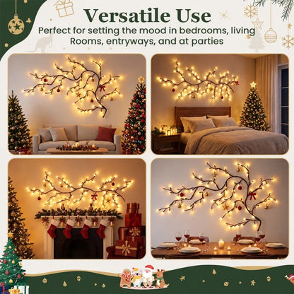 ✨ Flexible LED Branch Lights | Remote-Controlled Holiday Wall Decor(📦Buy 2 Free Shipping)