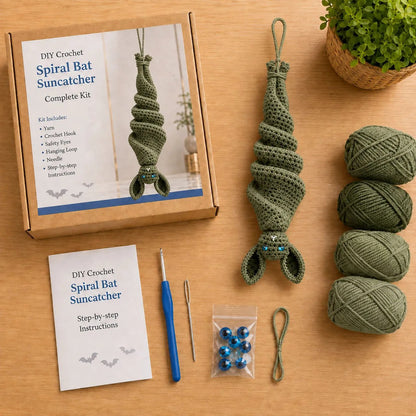 🦇 Crochet Bat Wind Spinner DIY Kit