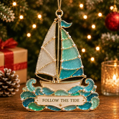⏳ Last Day 49% OFF – 🌊 Sea Glass Coastal Christmas Ornament Collection | 8 Ocean-Inspired Designs With Lighthouse, Turtle, Sailboat & More For Beach Lovers, Coastal Homes & Holiday Decor 🎄