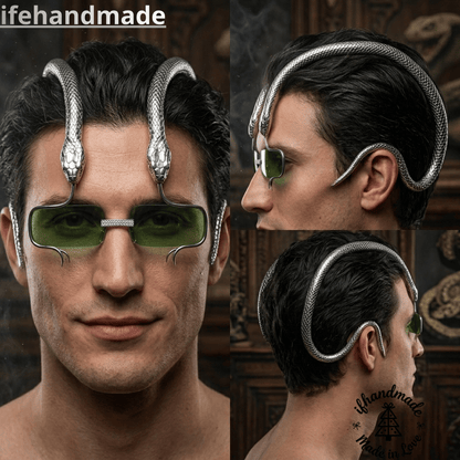 Snake Sunglasses with Green Lenses