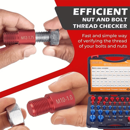 🔩 Metric & SAE Thread Checker Set – 26 or 44 Pieces