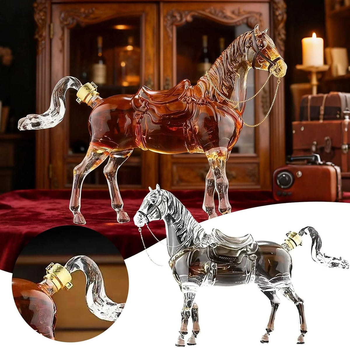 Perfect Christmas Day Gift🐎💖Kollea Horse Shaped Whiskey Decanter Set