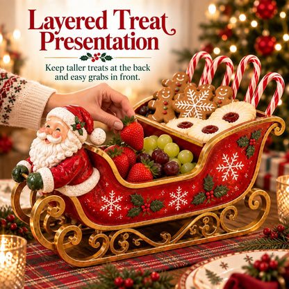 Santa Sleigh Holiday Serving Centerpiece