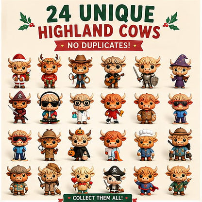 🔥Last Day 49% OFF - 🐂🎁2026 Highland Cow Advent Calendar | Every Day Brings New Surprises(📦Buy 2 Free Shipping)