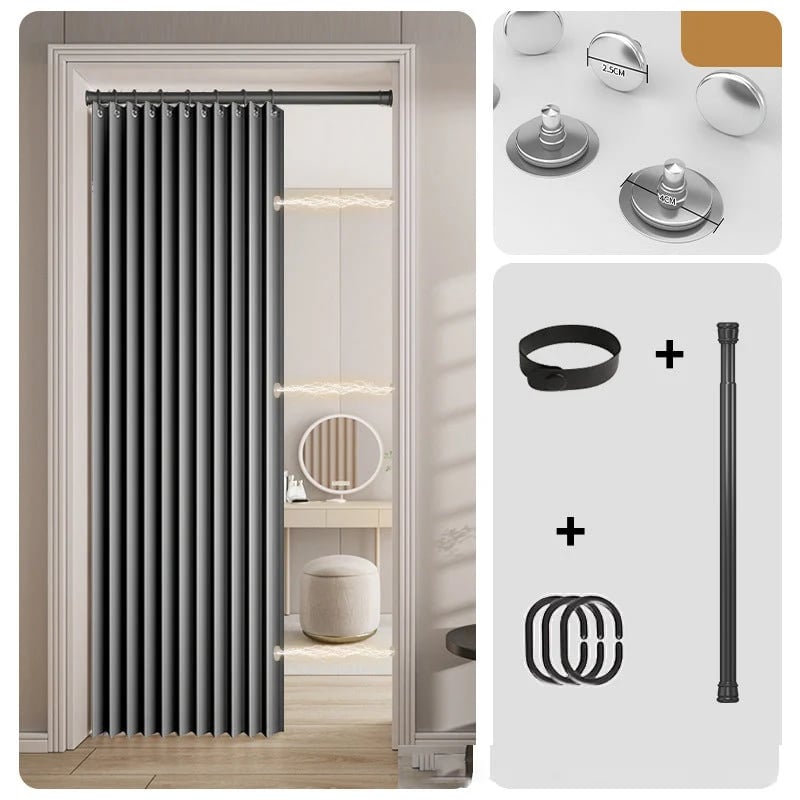 🎉⏰🔥LIMITED TIME 49% OFF! ⭐No-Drill Magnetic Accordion Door Curtain