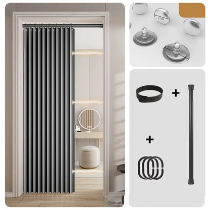 🎉⏰🔥LIMITED TIME 49% OFF! ⭐No-Drill Magnetic Accordion Door Curtain
