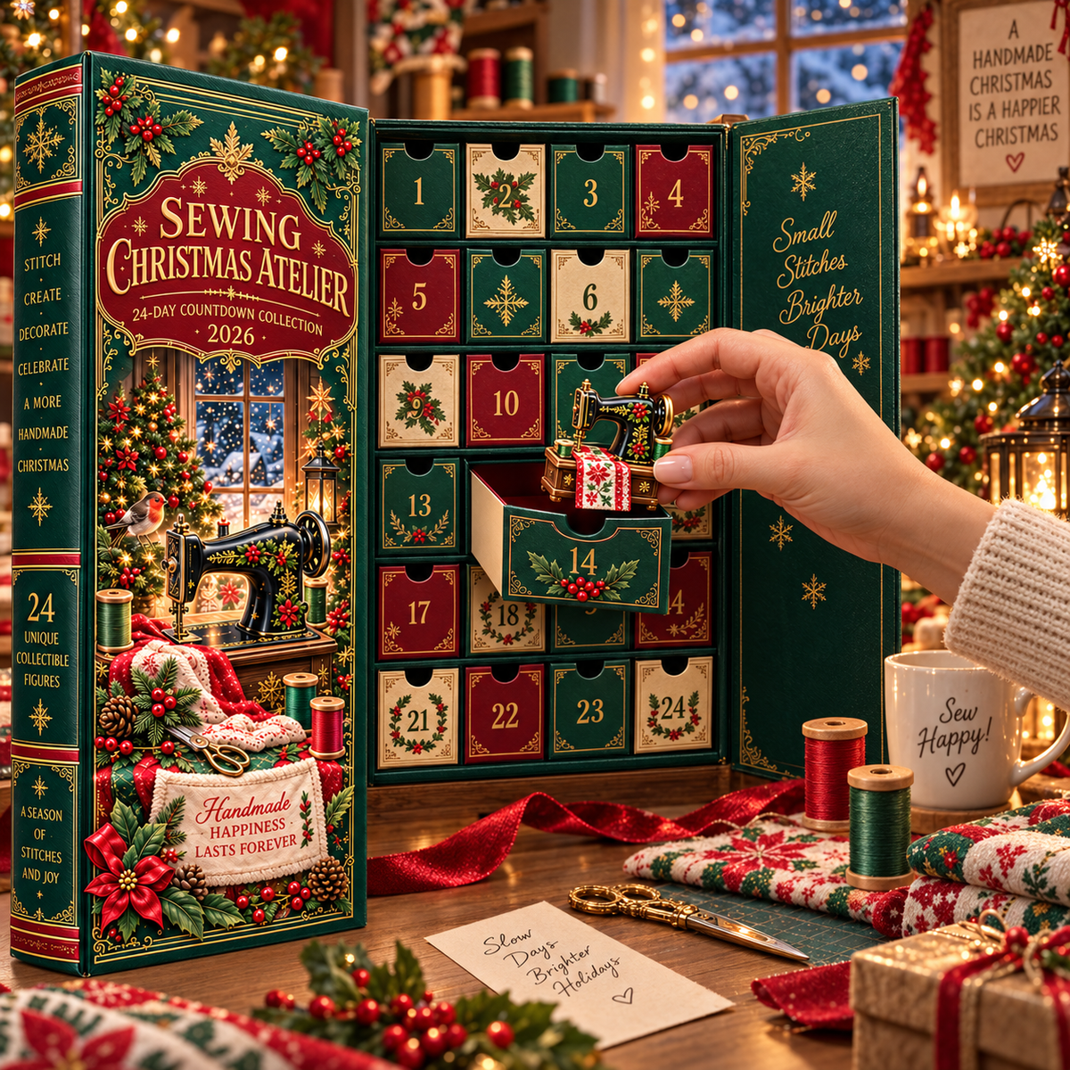Sewing Christmas Atelier 2026 – 24-Day Countdown Collection with 24 Unique Sewing & Quilting Miniatures