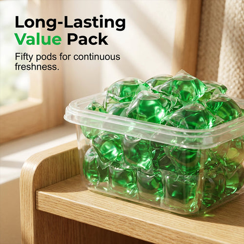 Bio-Enzyme Drain Deodorizer Pods – 50-Piece Drop-In Freshness