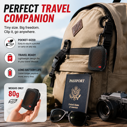 🏃 Outdoor Clip-On Bluetooth Speaker | Waterproof Speaker for Running & Cycling