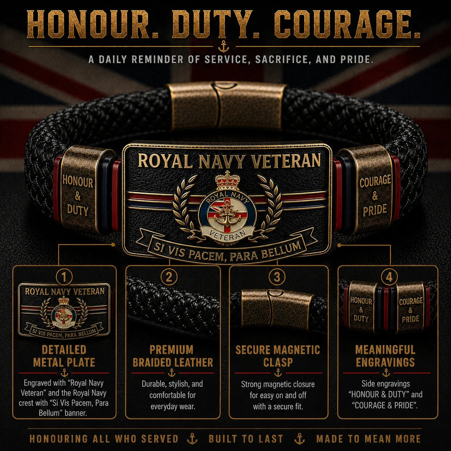 Royal Navy Veteran bracelet details
