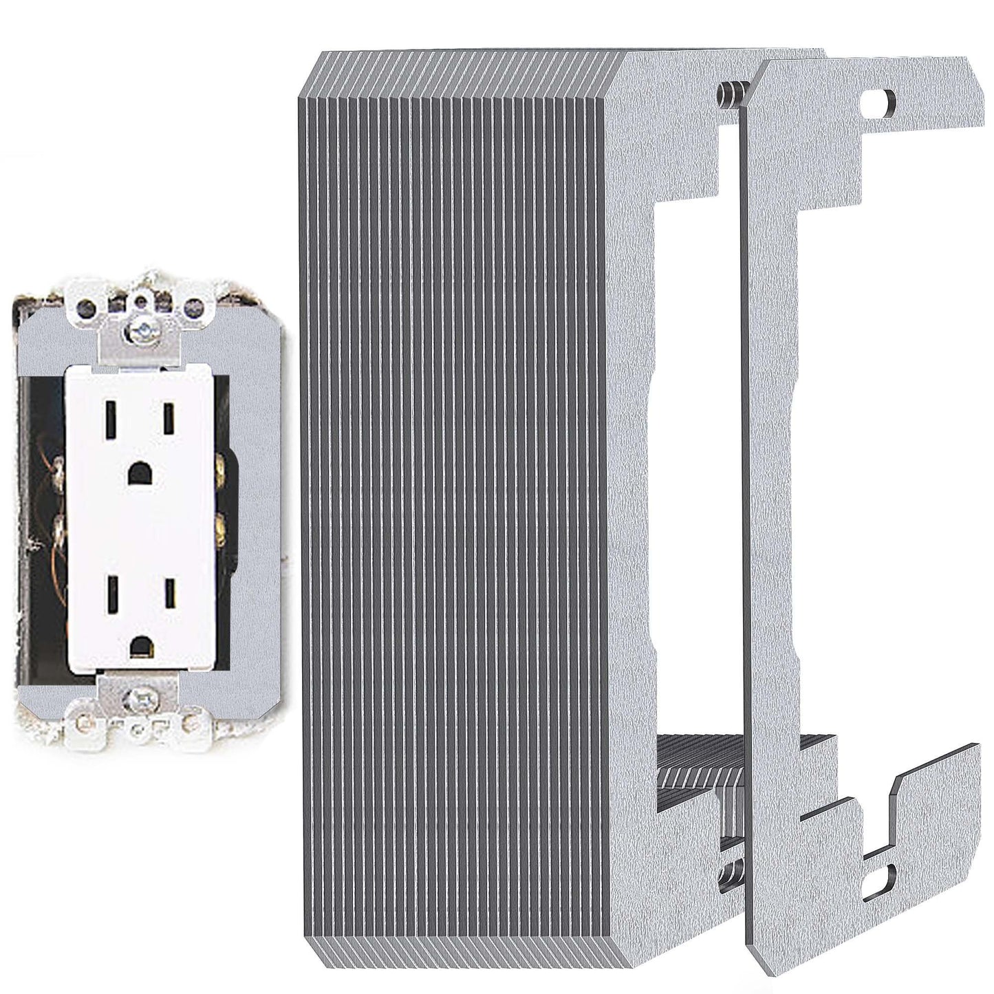 Wall Plate Spacers for Outlets-Metal Flush Fit Device Leveling Plates,