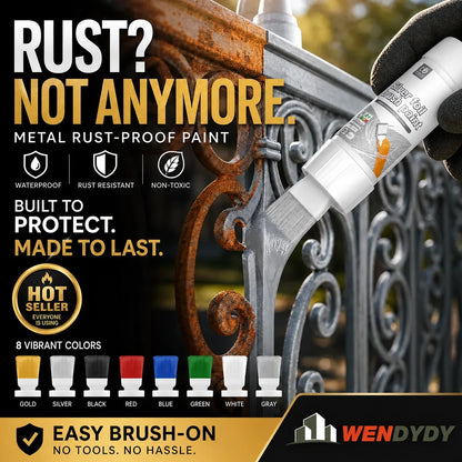🔥HOT SALE🔥✨New Arrival✨🖌️🏠Water-Based Metallic Silver Paint with Built-in Brush💥👍
