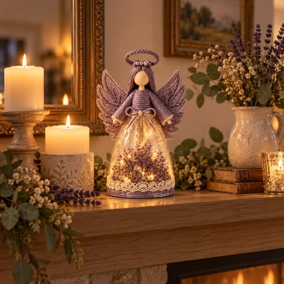 🎁 Lighted Floral Angel Figurine
