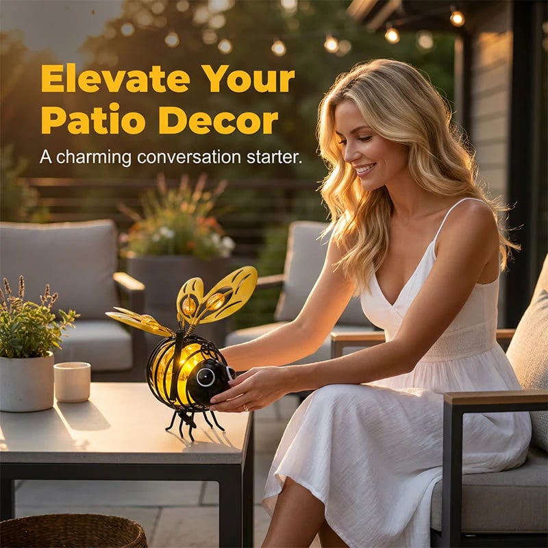 🎉🌙🍃🪴 49% OFF! Hanging Solar Bee Light – Warm Amber Glow, Flicker-Free, Perfect for Garden Parties, Camping, or Kids’ Rooms – Spread Joy Day and Night 🌞🌜
