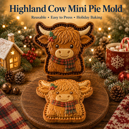 ⏳ Last Day 49% OFF – 🐾 8-Design Animal Mini Pie Mold Collection | Reusable Embossed Molds for Shaping Detailed Highland Cow, Hummingbird, Eagle, Koala & More 🥧✨