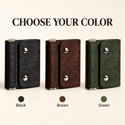Vintage Compact Trifold Wallet with Quick-Access Coin Pocket
