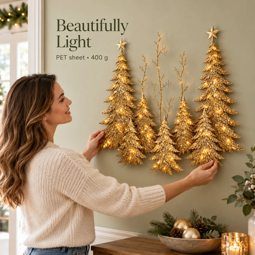 ✨Golden Light-Up Christmas Forest Wall Decor