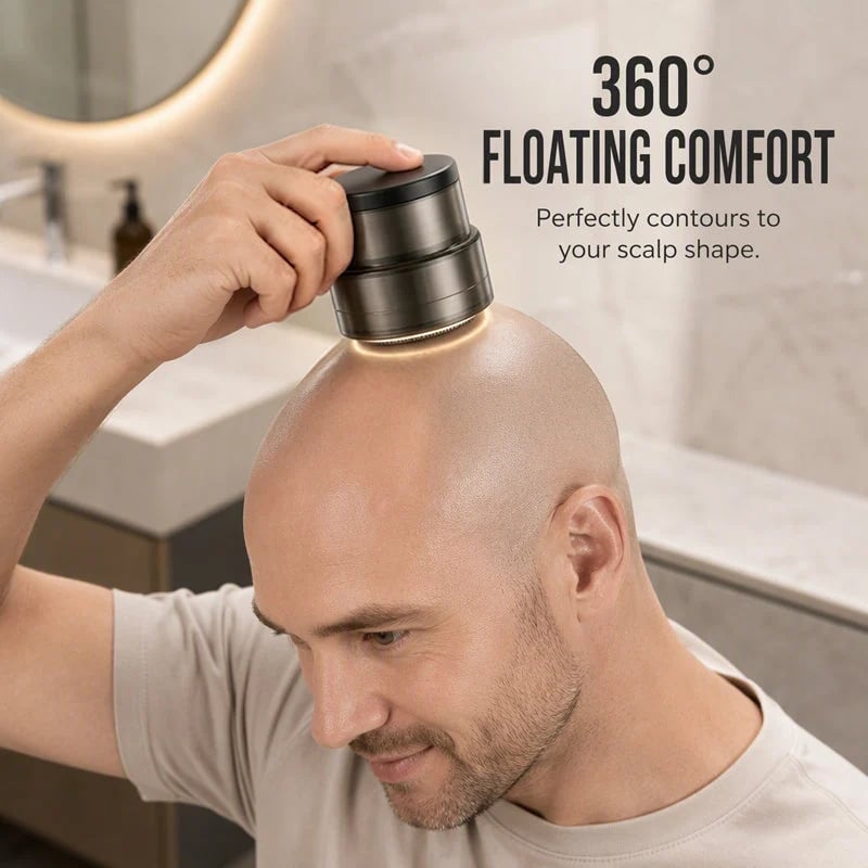 2-in-1 Smart Electric Bald Head Shaver and Beard Trimmer