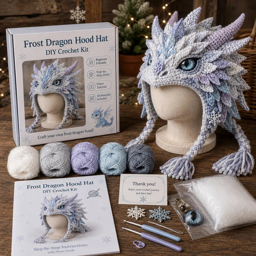 🔥 LAST DAY 49% OFF – 🌊✨ Ocean Series Hood Hat DIY Crochet Kit | Premium Soft Yarn Materials with Step-by-Step Guide DIY Handmade Wearable Ocean Character Hood 🧶🎭✨