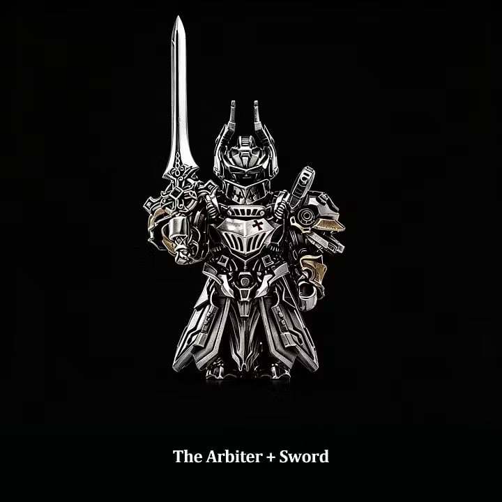 Pure‑Brass Mecha Arbiter Mini Figurine