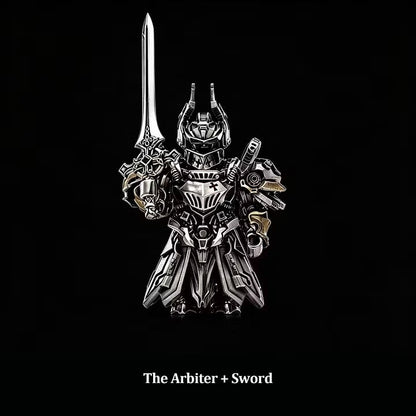 Pure‑Brass Mecha Arbiter Mini Figurine