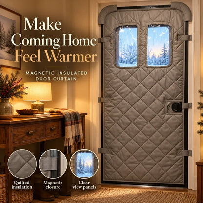 🏠❄️ CozySeal™ – Magnetic Thermal Door Curtain | Keep the Cold Out & Warmth In! 🧲🔥