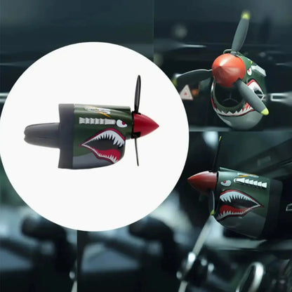 Plane Car Air Freshener | Vintage Fighter Jet Vent Clip for Men