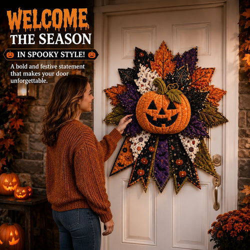 ⏳ Last Day 49% OFF – 🎃 Beginner-Friendly Oversized Halloween Character Quilted Door Hanger Sewing Kit | Complete Kit with All Tools & Step-by-Step Guide Included 💕