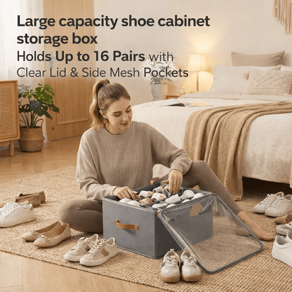 👟Large capacity shoe cabinet storage box