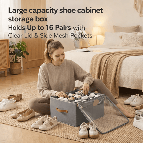 👟Large capacity shoe cabinet storage box