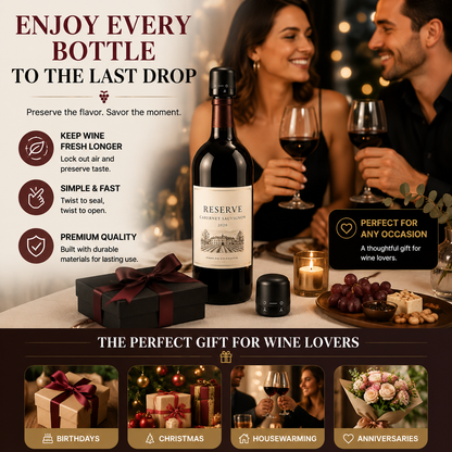 🍷 Premium Vacuum Wine Stopper – Keep Wine Fresh Longer with Airtight Seal