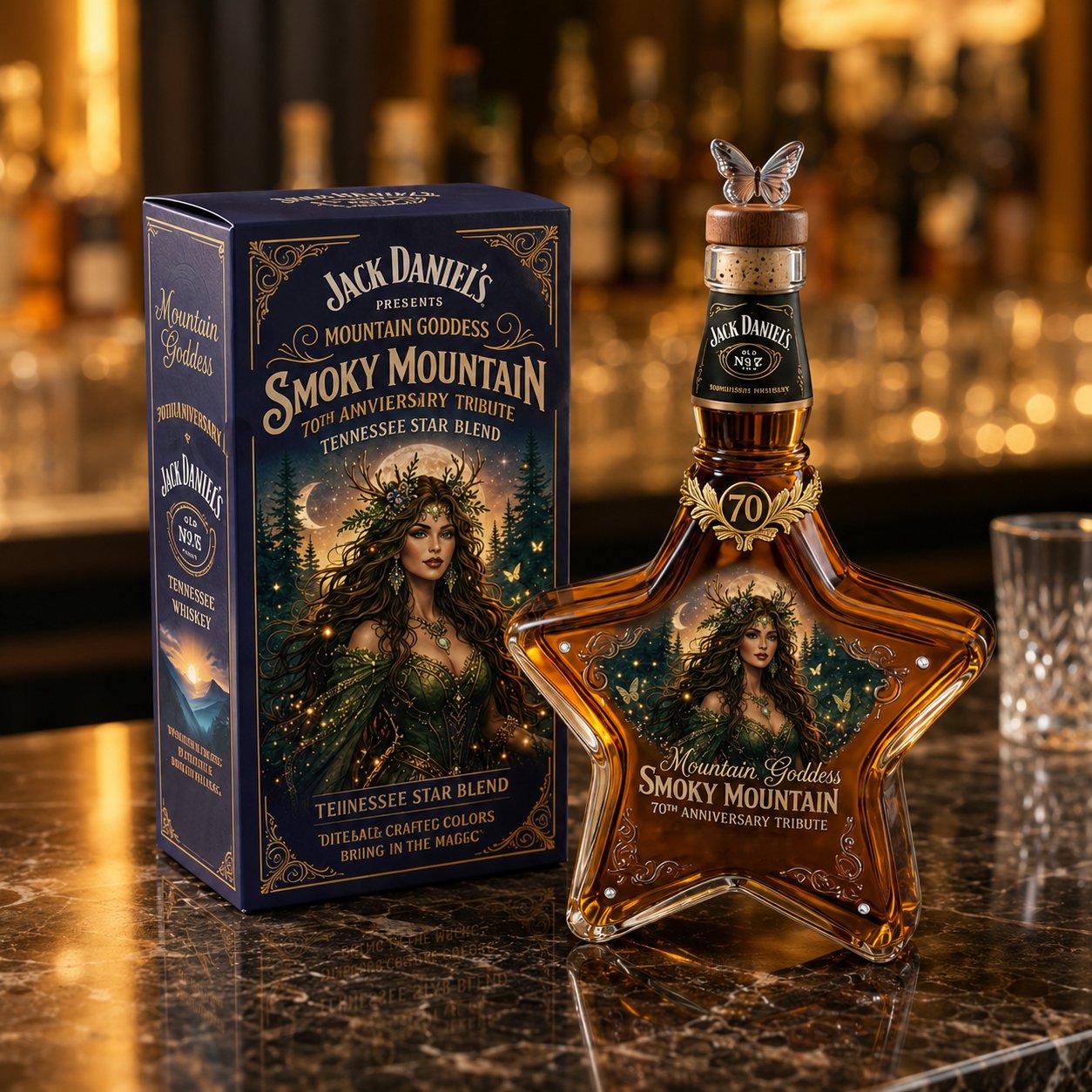 The Mountain Goddess Star-Shaped Decanter: Smoky Mountain Tribute Edition